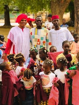 Farafenni teachers and kids uniform delivery